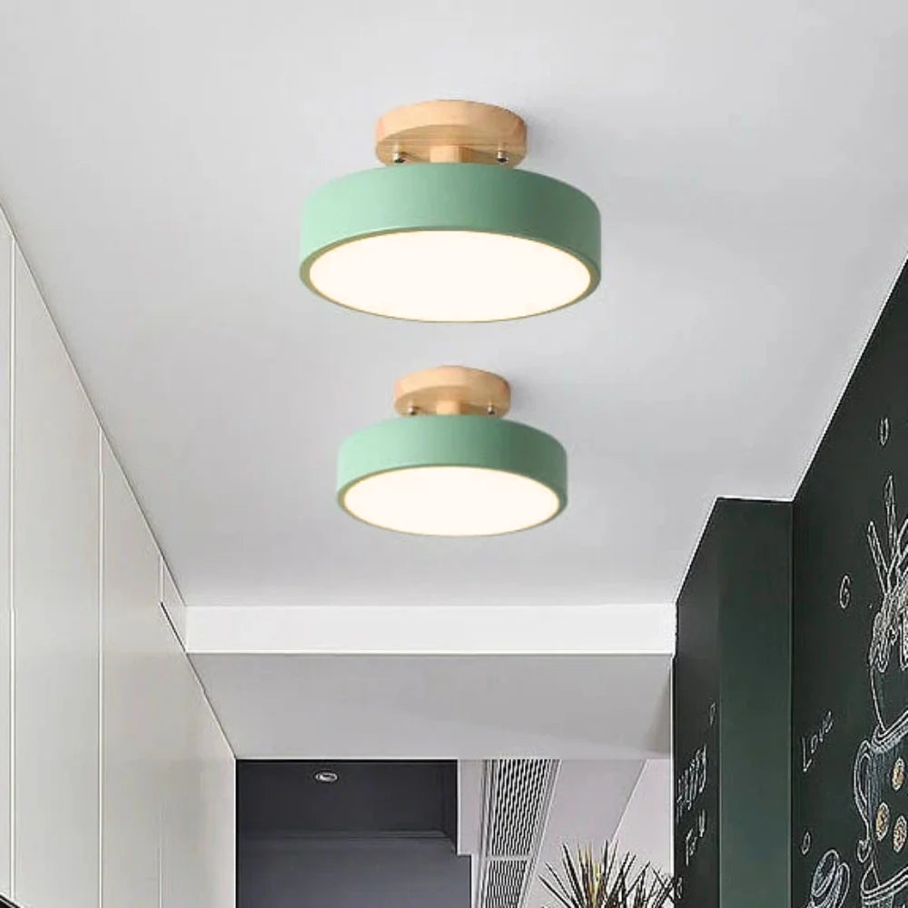 Contemporary LED Ceiling Fixture - Semi-Flush Mount Lighting