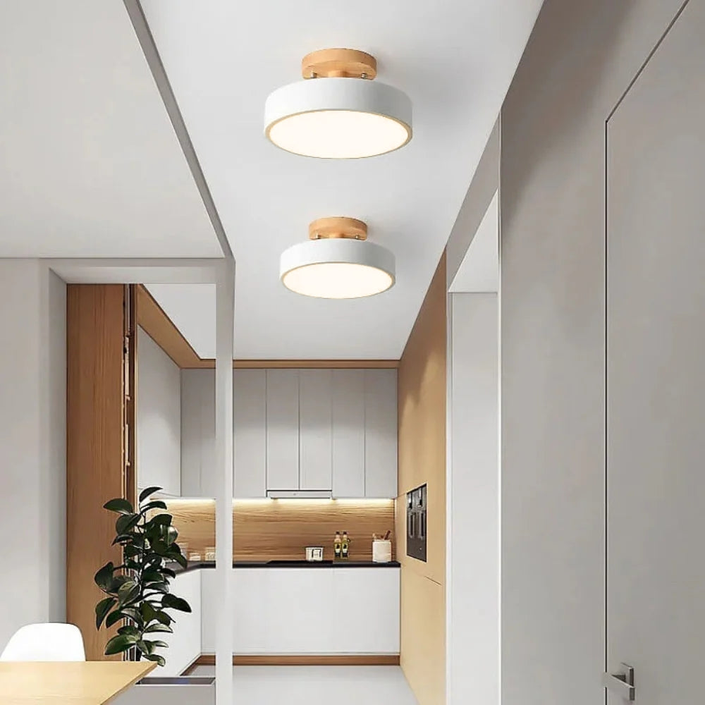 Contemporary LED Ceiling Fixture - Semi-Flush Mount Lighting