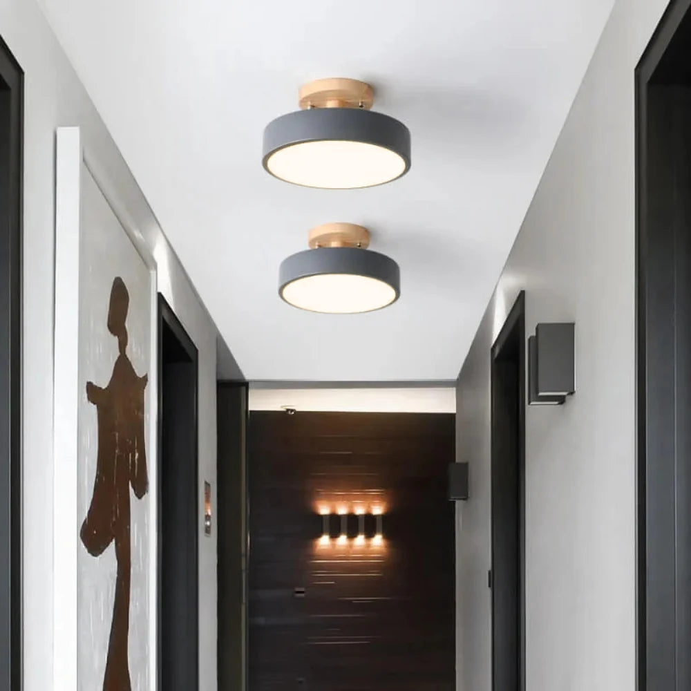 Contemporary LED Ceiling Fixture - Semi-Flush Mount Lighting