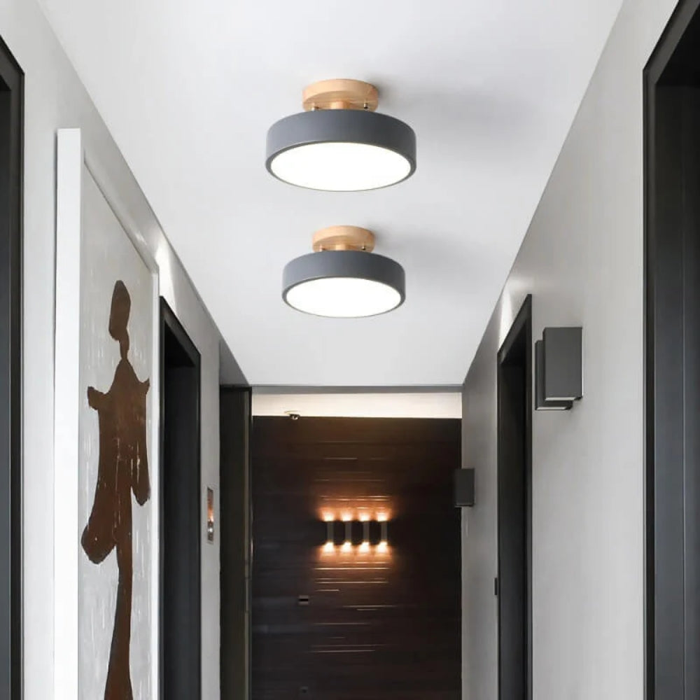 Contemporary LED Ceiling Fixture - Semi-Flush Mount Lighting