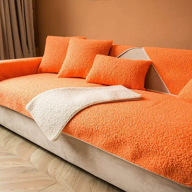 Teddy Sherpa Couch Protector – Soft and Cozy Cover