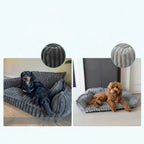 Large Dog Sofa Bed with Washable Cover and Elevated Edges