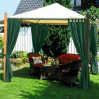 Terrace and Balcony Outdoor Curtain with Hanging Loops