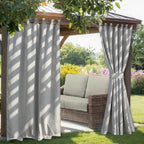 Terrace and Balcony Outdoor Curtain with Hanging Loops