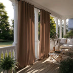 Terrace and Balcony Outdoor Curtain with Hanging Loops