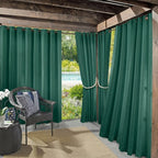 Terrace and Balcony Outdoor Curtain with Hanging Loops