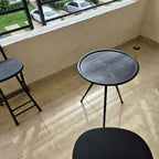 Adjustable Tripod Frame Round Folding Table for Outdoor Use