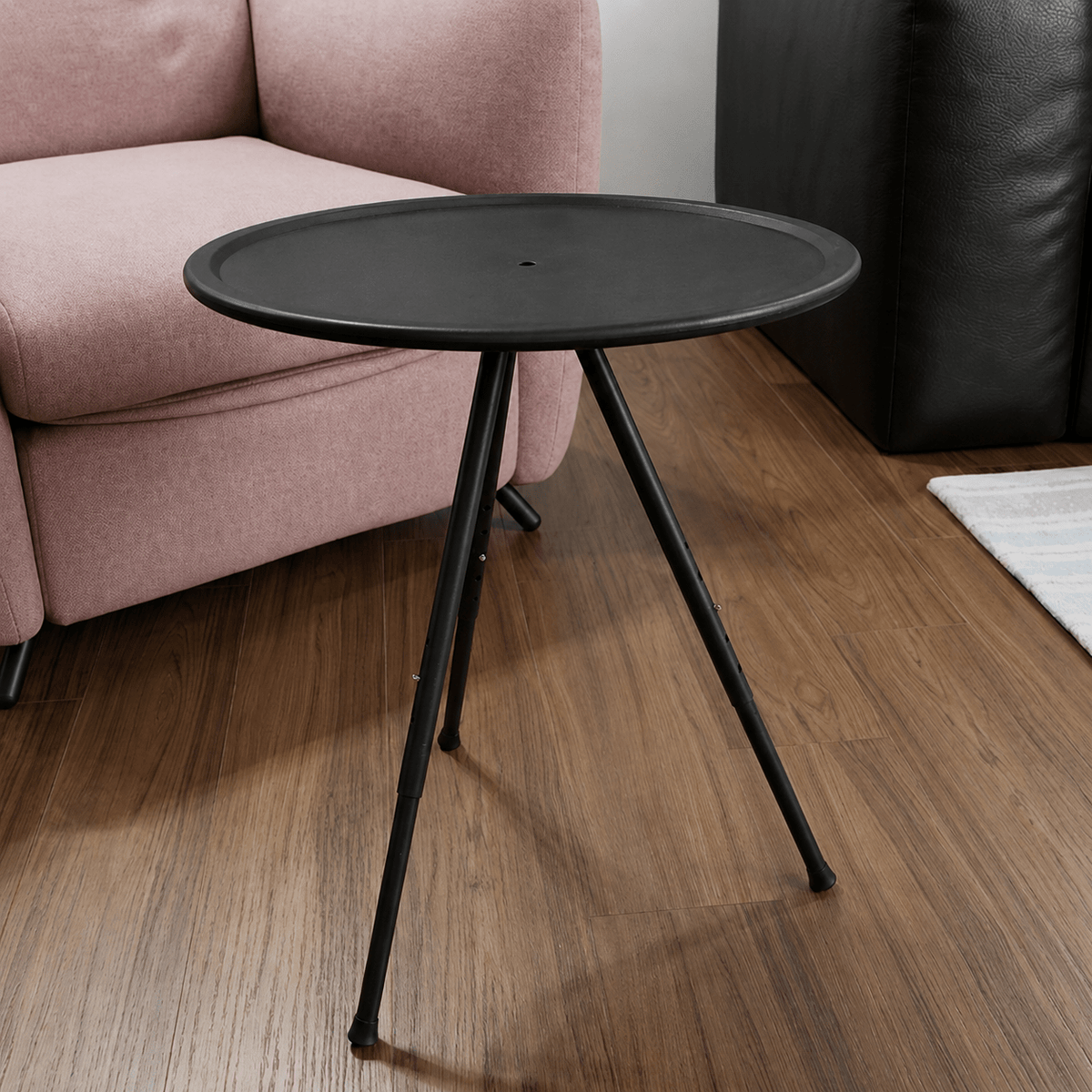Adjustable Tripod Frame Round Folding Table for Outdoor Use