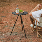 Adjustable Tripod Frame Round Folding Table for Outdoor Use