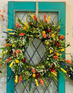 Vibrant Floral Wreath for Spring – Brighten Your Entryway Decor