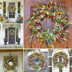 Vibrant Floral Wreath for Spring – Brighten Your Entryway Decor