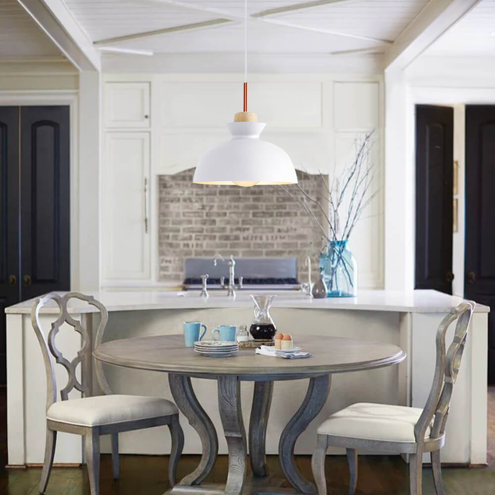 Scandinavian Style Metal Dome Pendant Light for Modern Spaces
