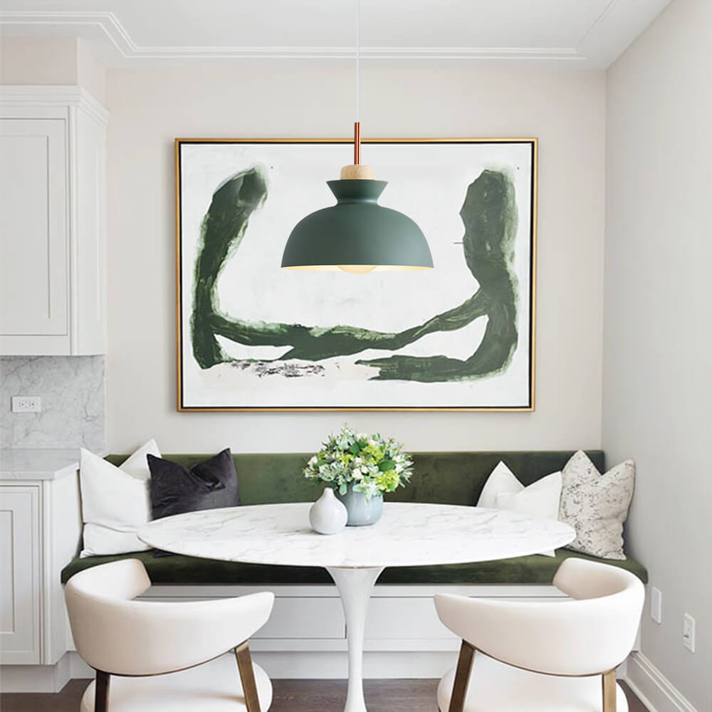 Scandinavian Style Metal Dome Pendant Light for Modern Spaces
