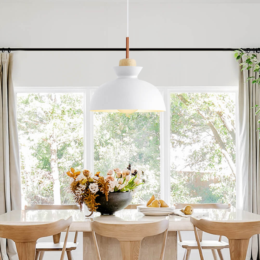 Scandinavian Style Metal Dome Pendant Light for Modern Spaces