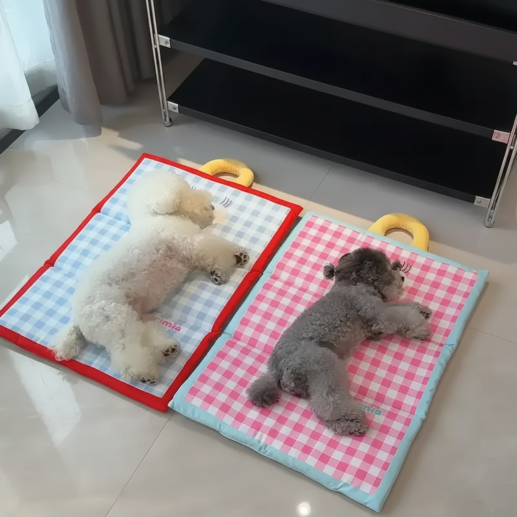 Foldable Portable Cooling Mat for Cats and Dogs – Breathable Design