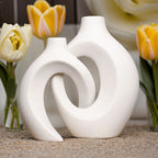 Intertwined Ceramic Vase for Flowers