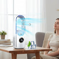 Bladeless Fan with Evaporative Cooling for Portable Air Conditioning