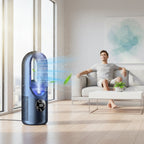 Bladeless Fan with Evaporative Cooling for Portable Air Conditioning