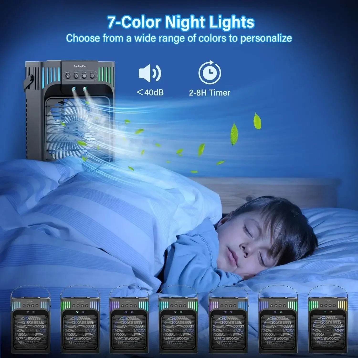 Compact Desktop Air Conditioner with Remote Control for Portability