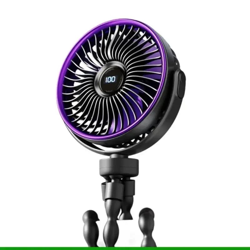 Adjustable Foldable Clip-On Fan with Battery Operation