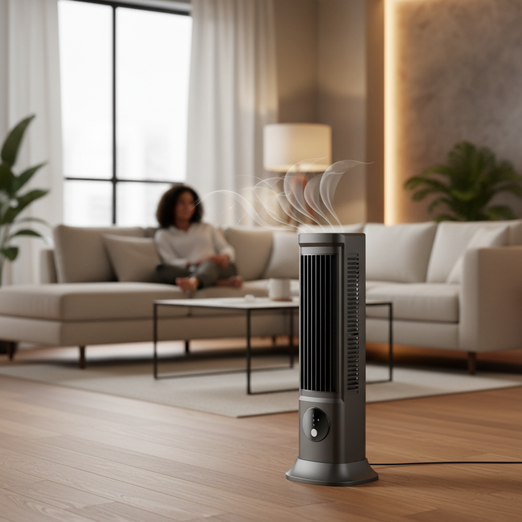 Slim Oscillating Tower Fan with Remote Control – Portable Cooling Solution