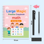 Math Workbook for Drawing Numbers and Alphabet Practice