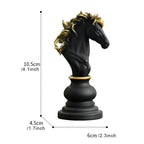 Elegant Chess Piece Statues - King, Queen & Knight Home Accent