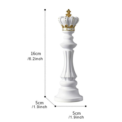 Elegant Chess Piece Statues - King, Queen & Knight Home Accent
