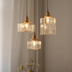 Vintage Elegance Glass Hanging Light Fixture