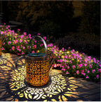 Solar Cascading LED Garden Light with Watering Can Design