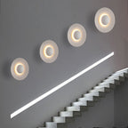 Modern Wall Lamp with Metallic Sun Design