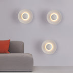 Modern Wall Lamp with Metallic Sun Design