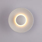 Modern Wall Lamp with Metallic Sun Design