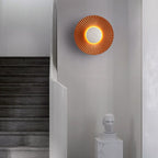 Modern Wall Lamp with Metallic Sun Design