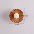 Modern Wall Lamp with Metallic Sun Design