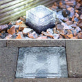 Color-Changing Solar Cube Light for Garden with Water Ripple Design