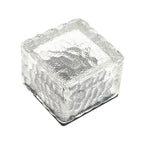 Color-Changing Solar Cube Light for Garden with Water Ripple Design