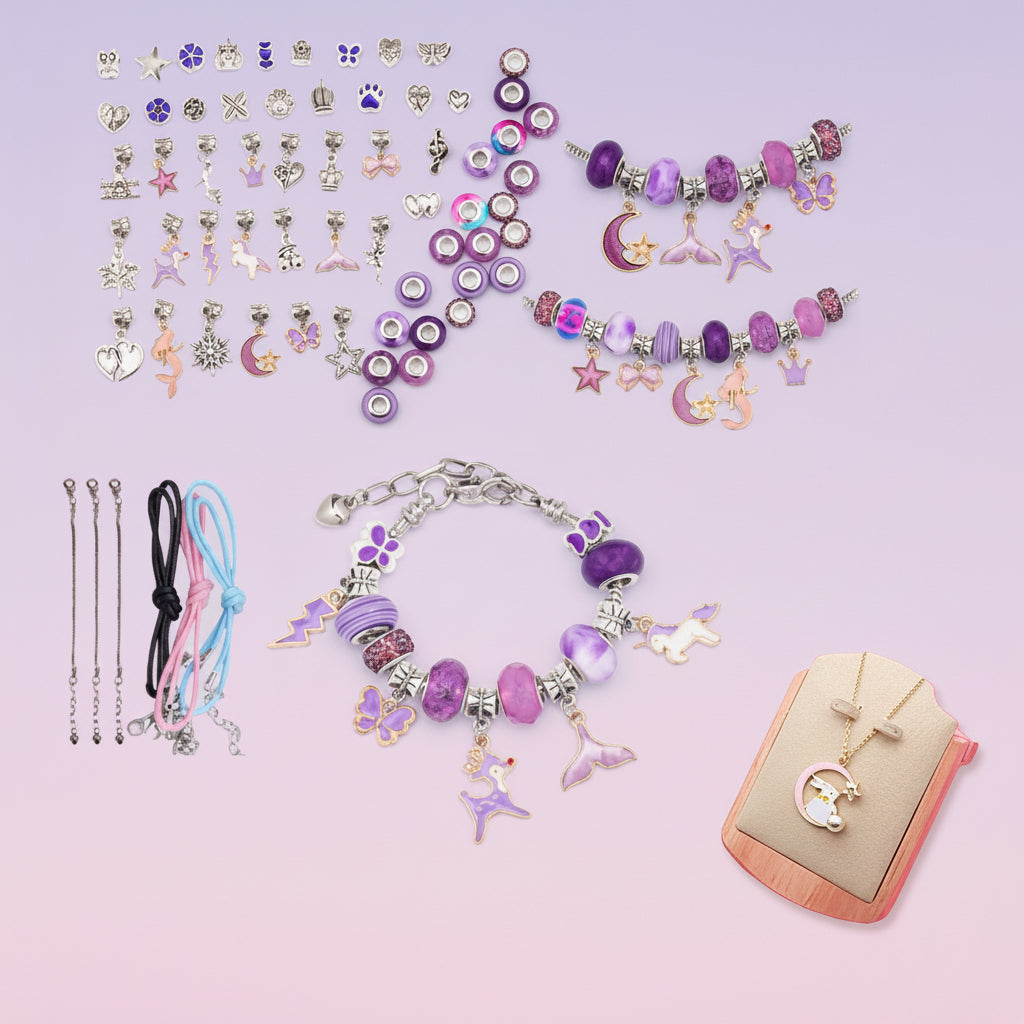 DIY Jewelry Kit for Kids - Bracelet Making Set for Mother's Day Gift
