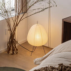 Zen Minimalist Table Lamp with Japanese Rice Paper Design
