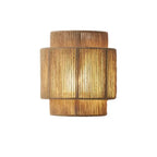 Bamboo Wall Light with Handwoven Rattan Design