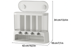 Airtight Grain Storage Bin with Multiple Compartments and Flip-Top Lid
