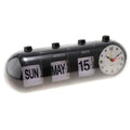 Analog Time Display Manual Flip Clock Calendar