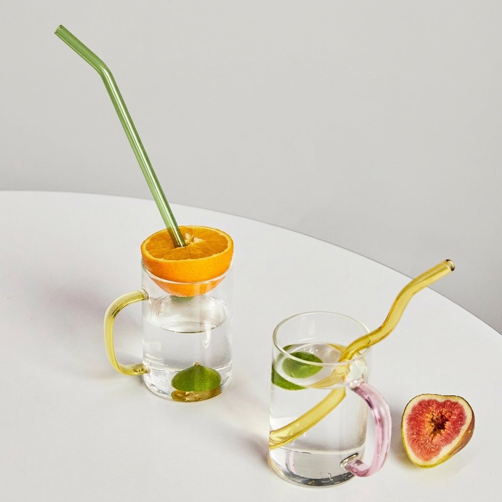 Twisted Glass Straw - Eco-Friendly and Reusable