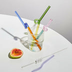 Twisted Glass Straw - Eco-Friendly and Reusable