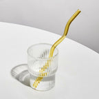 Twisted Glass Straw - Eco-Friendly and Reusable