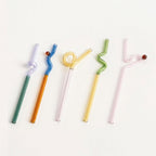Twisted Glass Straw - Eco-Friendly and Reusable