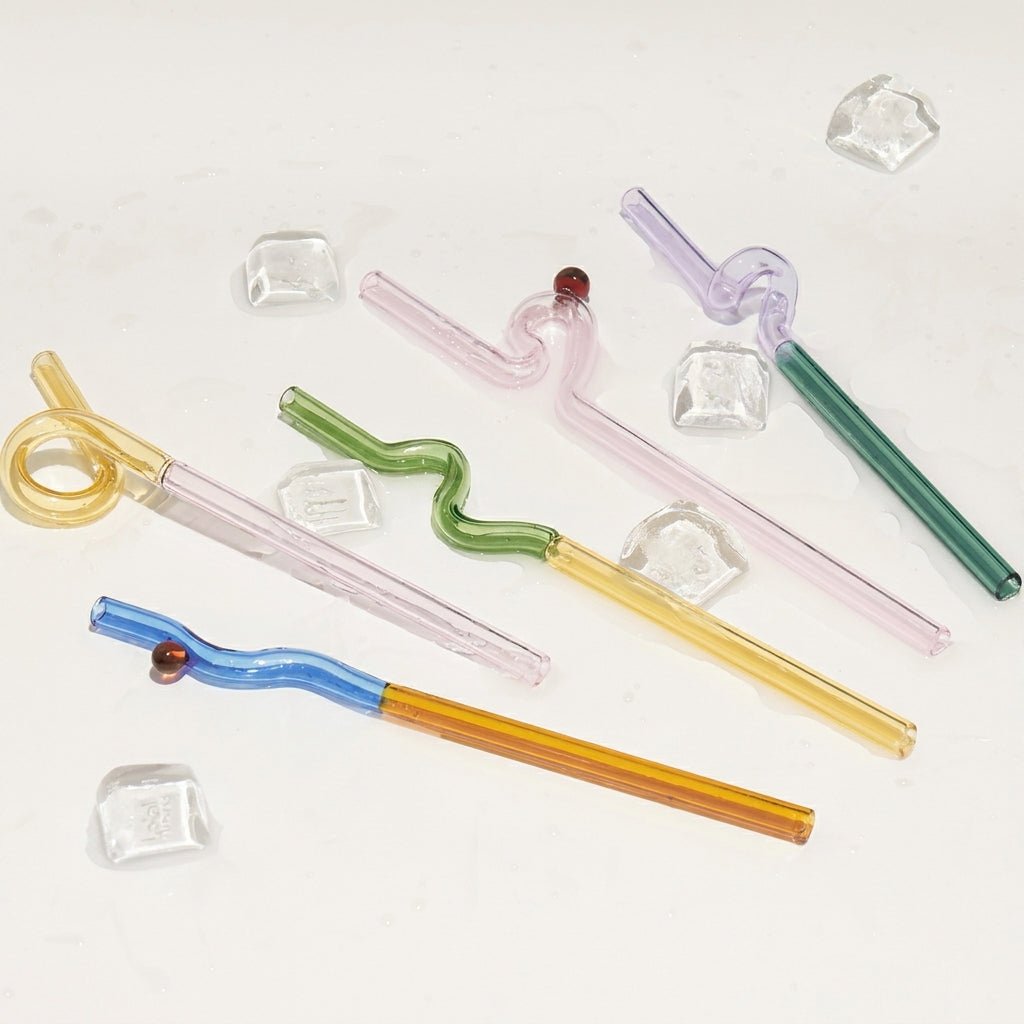 Twisted Glass Straw - Eco-Friendly and Reusable