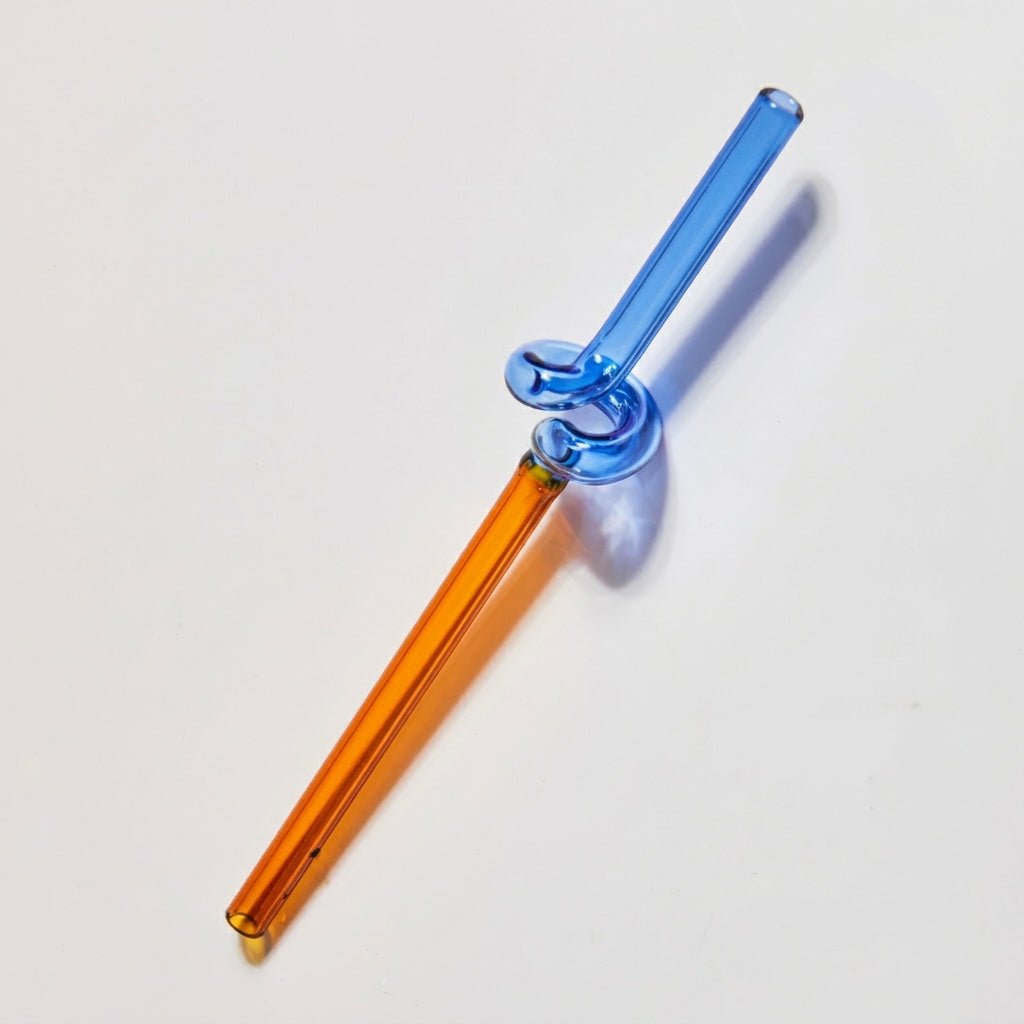 Twisted Glass Straw - Eco-Friendly and Reusable