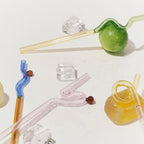 Twisted Glass Straw - Eco-Friendly and Reusable
