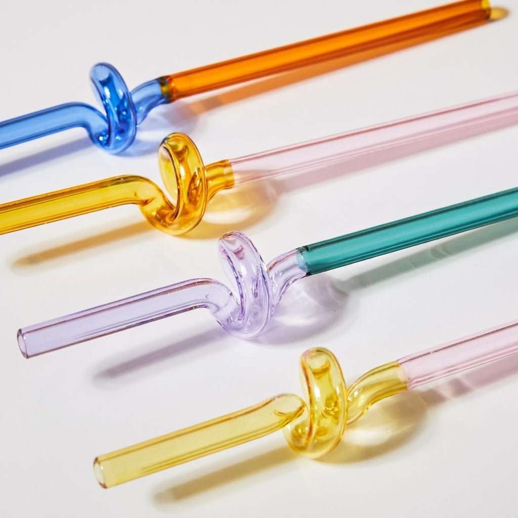 Twisted Glass Straw - Eco-Friendly and Reusable